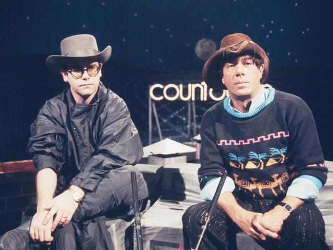 Elton John and Molly Meldrum. Picture: ABC TV