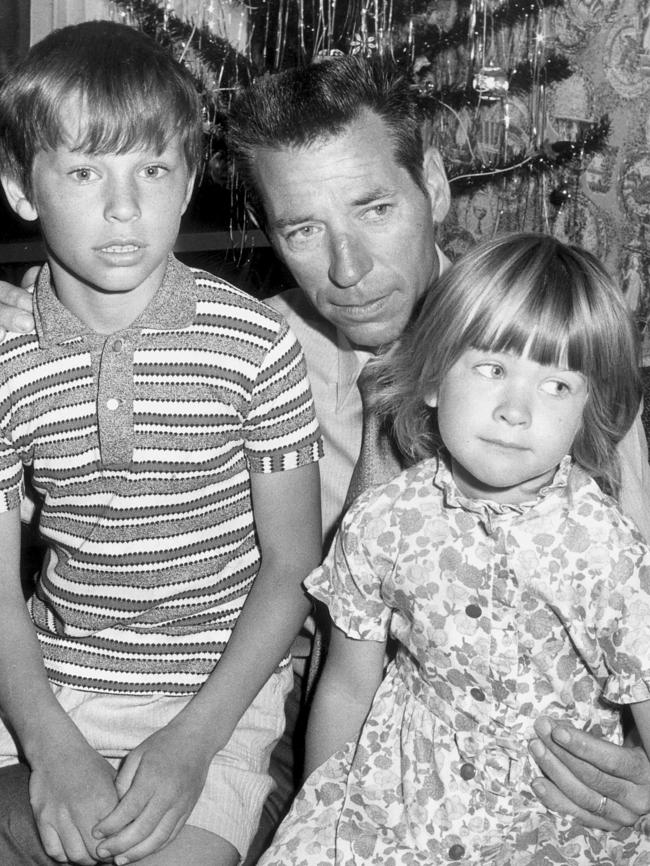 Frank Schmidt with his dad, Werner Schmidt and step-sister Bettina around 1971.