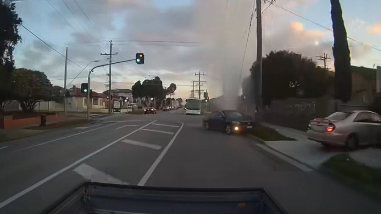 Viewers of the clip called it "instant karma". Picture: Facebook / Dash Cam Owners Australia