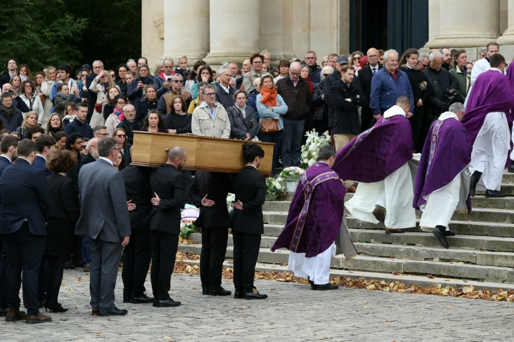 Hundreds of French people attend the funeral of a 19-year-old university student who was murdered last weekend