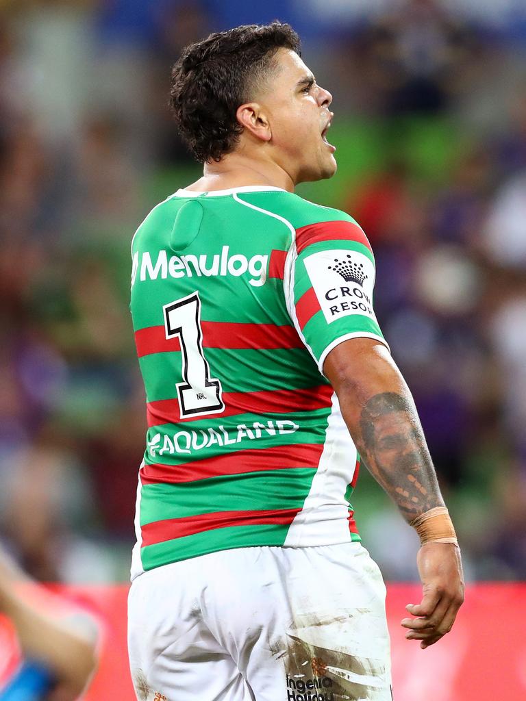 Latrell Mitchell reacts after nailing his field goal. Photo by Kelly Defina/Getty Images.