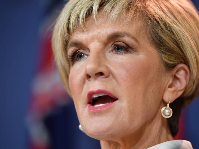 Australian Foreign Minister Julie Bishop says Australia’s humanitarian visa program is ‘non-discriminatory.’ (AAP Image/Joel Carrett)