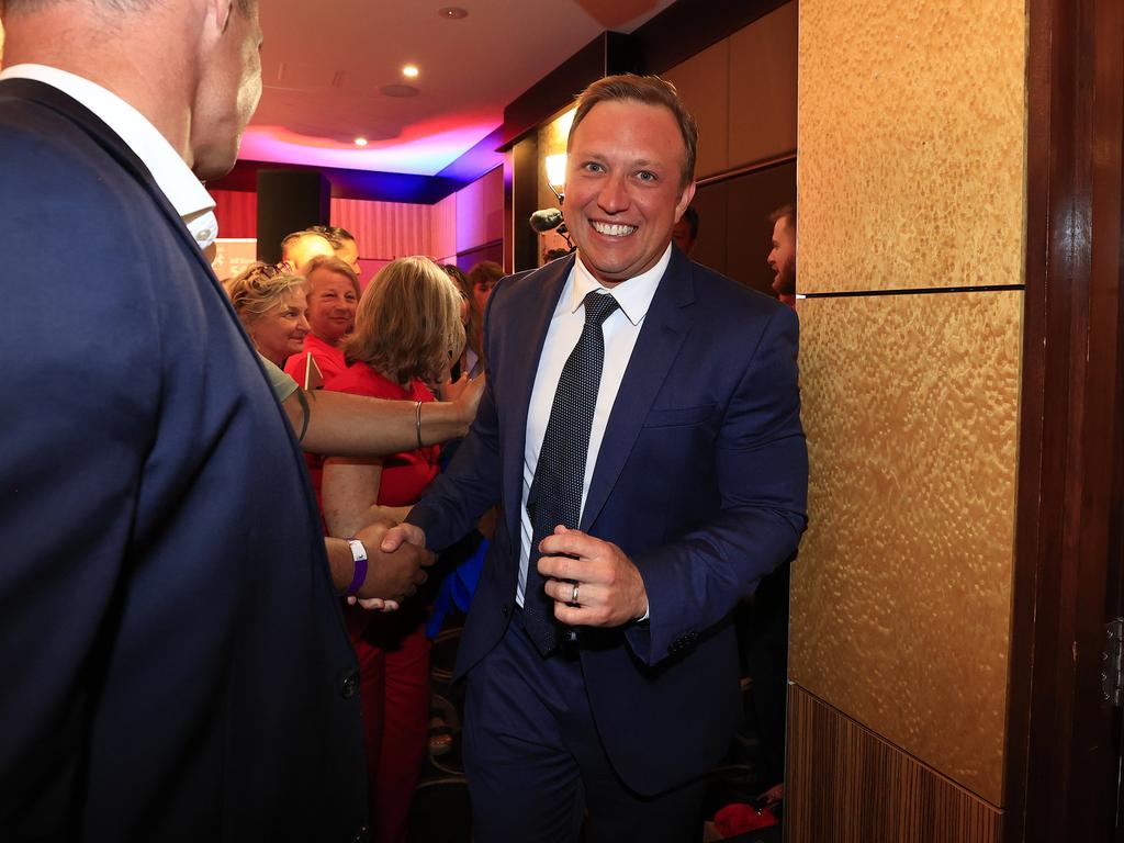 QLDVOTES24 Ã. Premier Steven Miles at the Labor Headquarters Election Campaign Party at Murrumba Downs Tavern. Pics Adam Head