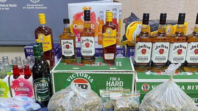 Two men were arrested after allegedly trying to smuggle alcohol and drugs into a restricted area in February. Picture: SA Police