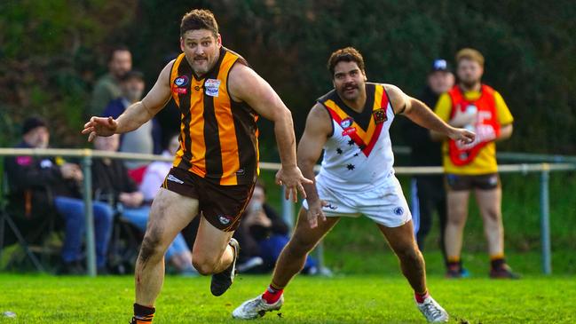 Fevola competed with Heidelberg West against Fitzroy Stars.Picture: NewsWire / Luis Enrique Ascui