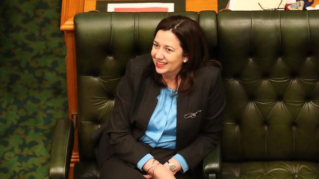 Not only did Queensland Premier Annastacia Palaszczuk refuse to make an exception for Sarah Caisip to attend her father’s funeral, but she also refused to accept responsibility for the decision, sheltering behind her chief health officer. Picture: Liam Kidston