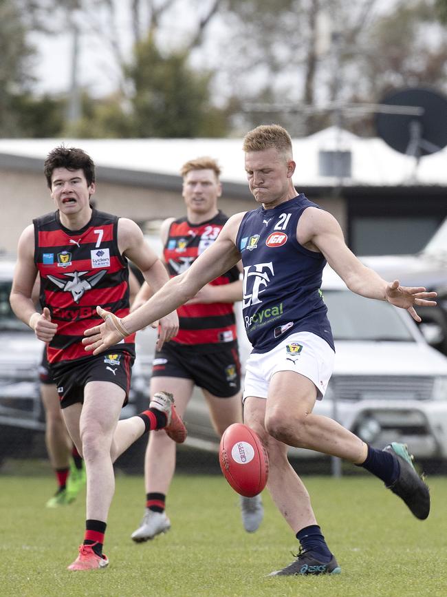 TSL, Launceston Jake Hinds during the game against Lauderdale at Lauderdale. Picture Chris Kidd