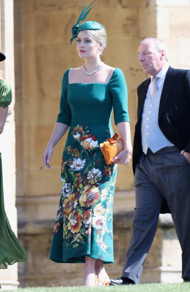 Lady Kitty Spencer turned heads in a green Dolce &amp; Gabbana dress. Picture: Chris Jackson/Getty Images