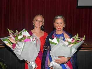 Gympie Showball- Runner up Myrella Corbet (left) with Miss Showgirl and Miss Charity winner Tania Clem. Picture: Troy Jegers