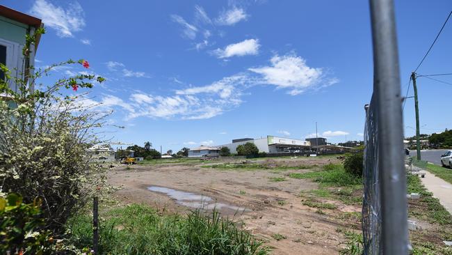 Empty blocks beside Allenstown Square from Derby St.