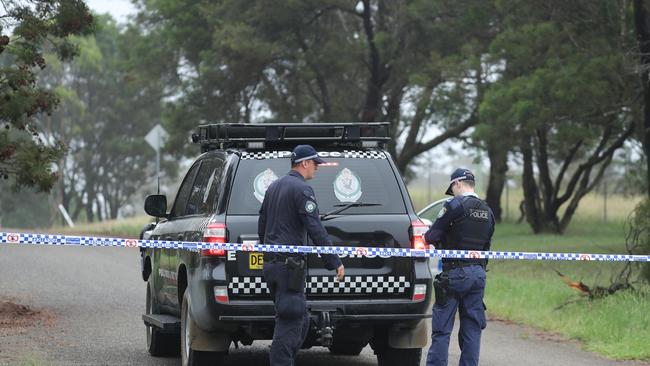 Police continue their search for the bodies of Jesse Baird and Luke Davies on a farm in the Southern Tablelands region of Bungonia. Picture: NCA NewsWire