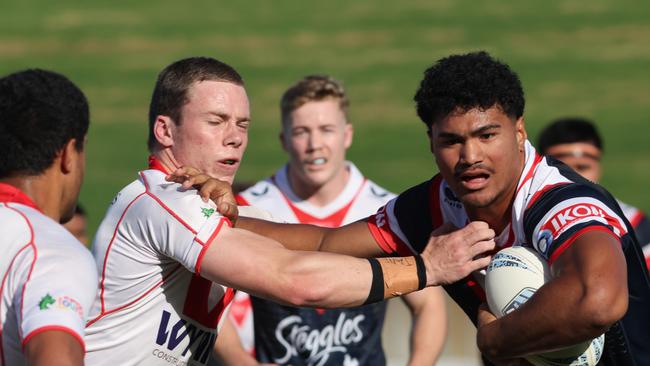 Roosters trounced the Dragons by 40 to 6. Picture: Damian Shaw