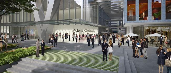 Artist impression of the Victoria Cross station. Picture: Transport for NSW