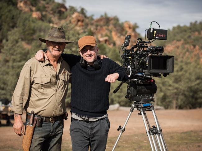 John Jarratt (Mick Taylor) and director Greg McLean film Wolf Creek Season 2 in the SA outback