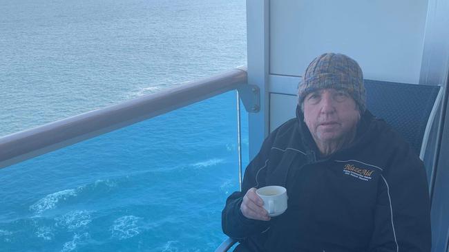 Queensland man Dave Binskin, who is in quarantine on board the Diamond Princess with his wife Jan. Picture: Supplied