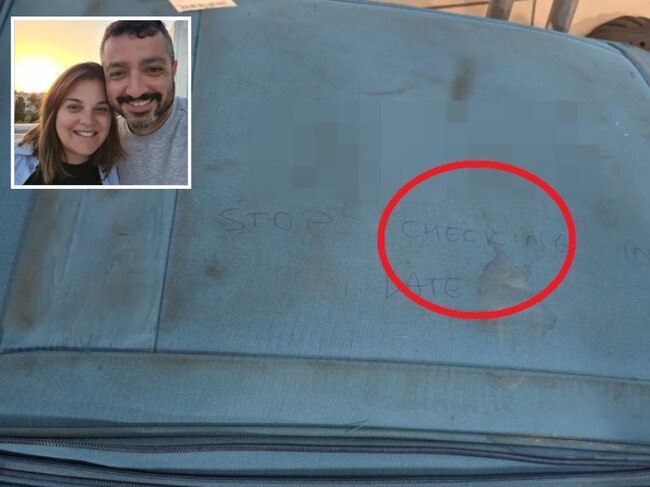 An airport worker has been sacked after scribbling an obscene message on a baby’s suitcase. Mario Lucas, 40, was shocked to find the words “c*** stop checking in late” written in pen on the hold bag for his seven-month-old son.
