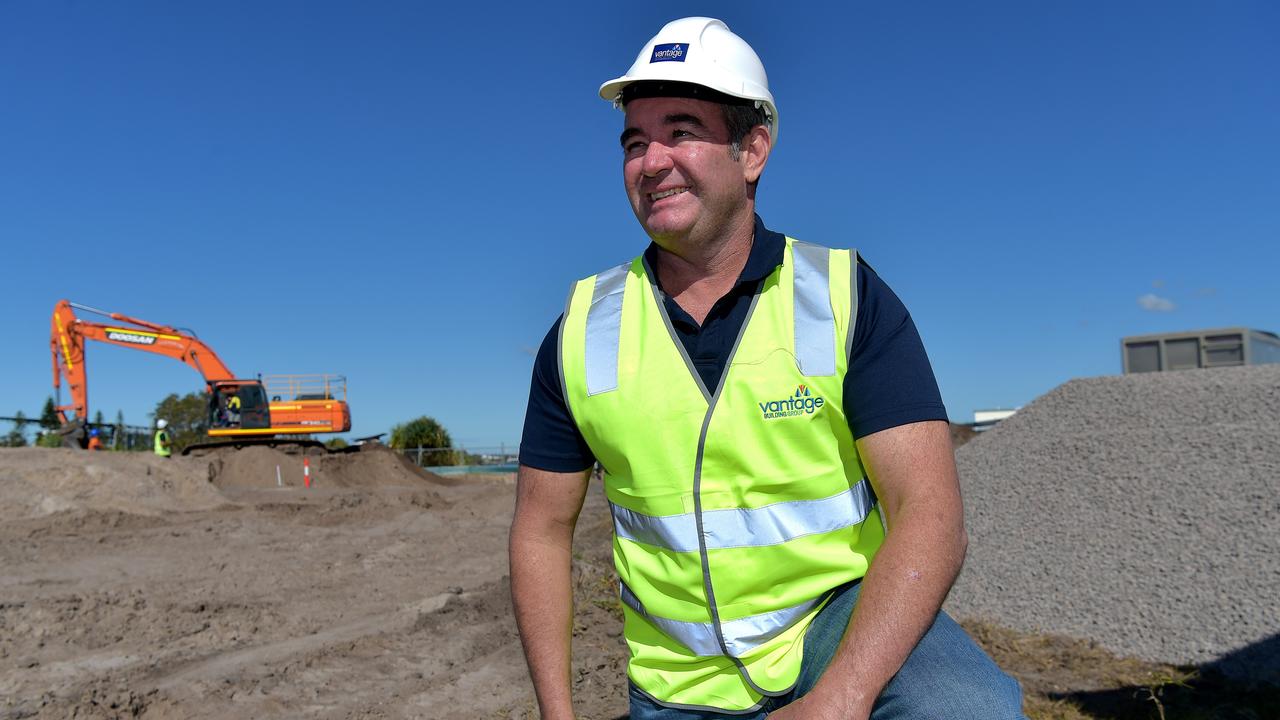 Construction is underway for the multi-million dollar sports and recreation hub at Bokarina.Brothers Rugby Club chairman Clayton Williams at the site.