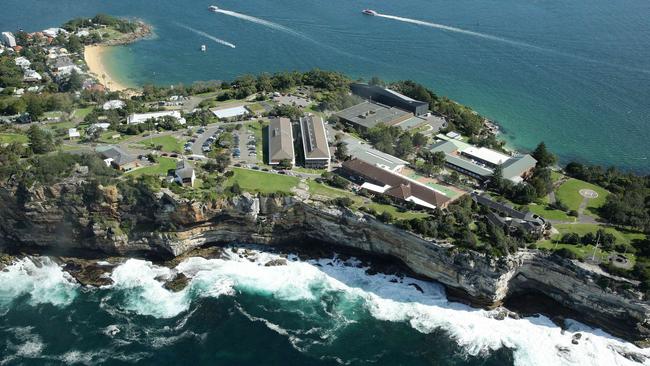 HMAS Watson, where Sub Lieutenant Callum Hicks allegedly choked a woman during a black tie function.