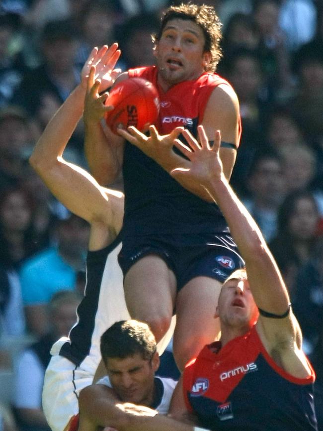 And pulling down a customary hanger during his time with Melbourne.