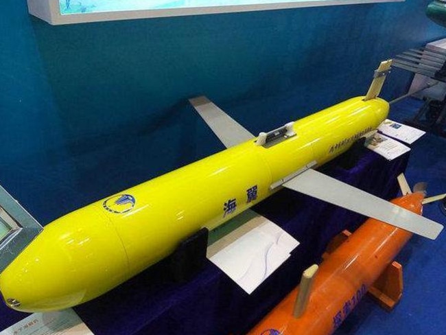 A model of the Haiyi 'sea-wing' surveillance drone. Capable of high speeds and endurance of more than a month, it is also reported to be virtually silent. Picture: Chinese state media