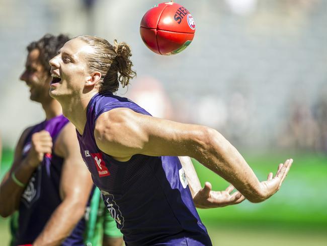 Nat Fyfe on the field. Picture: AAP Images