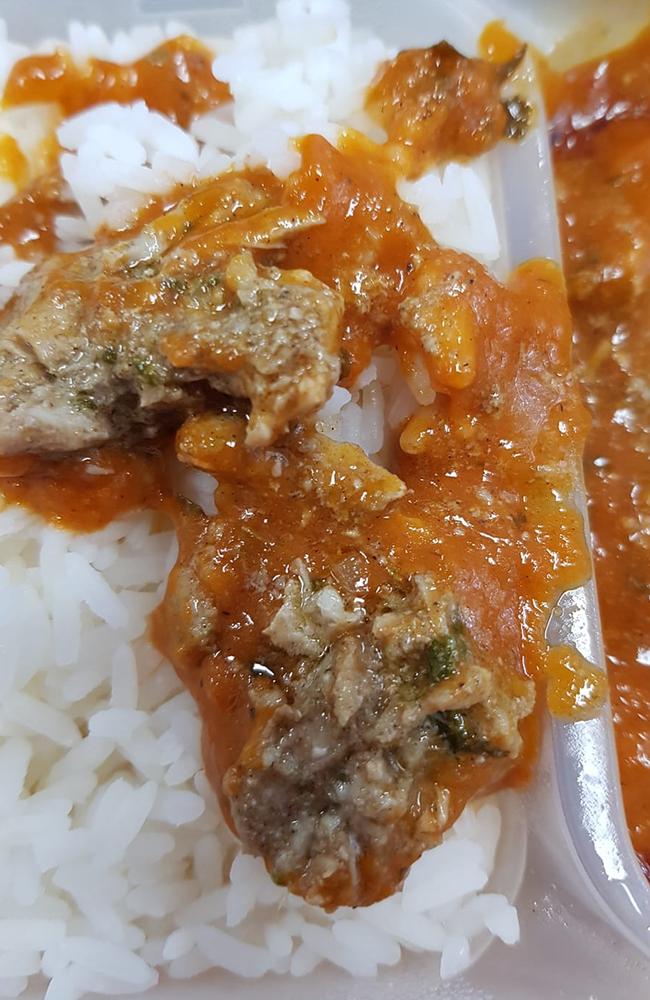 The chicken also looked to have a strange texture. Picture: Facebook