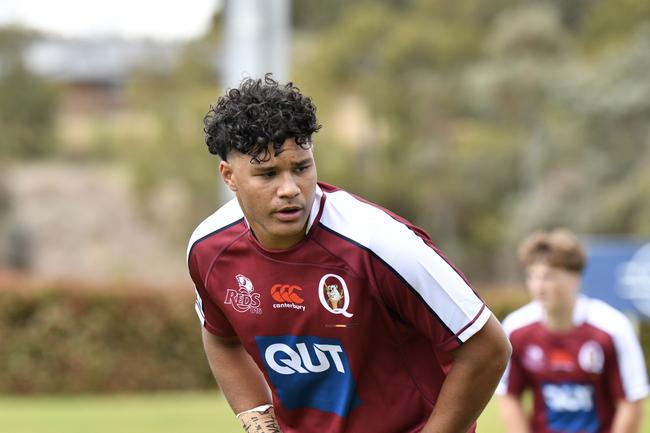 Rupeni Baravilala. Action from the Under-16s clash between the ACT Brumbies and Queensland Reds. Picture courtesy of @jayziephotography