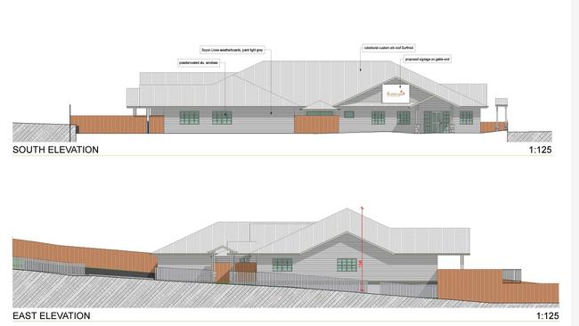 South and east views of the proposed new site of the First Steps Early Learning childcare facility.