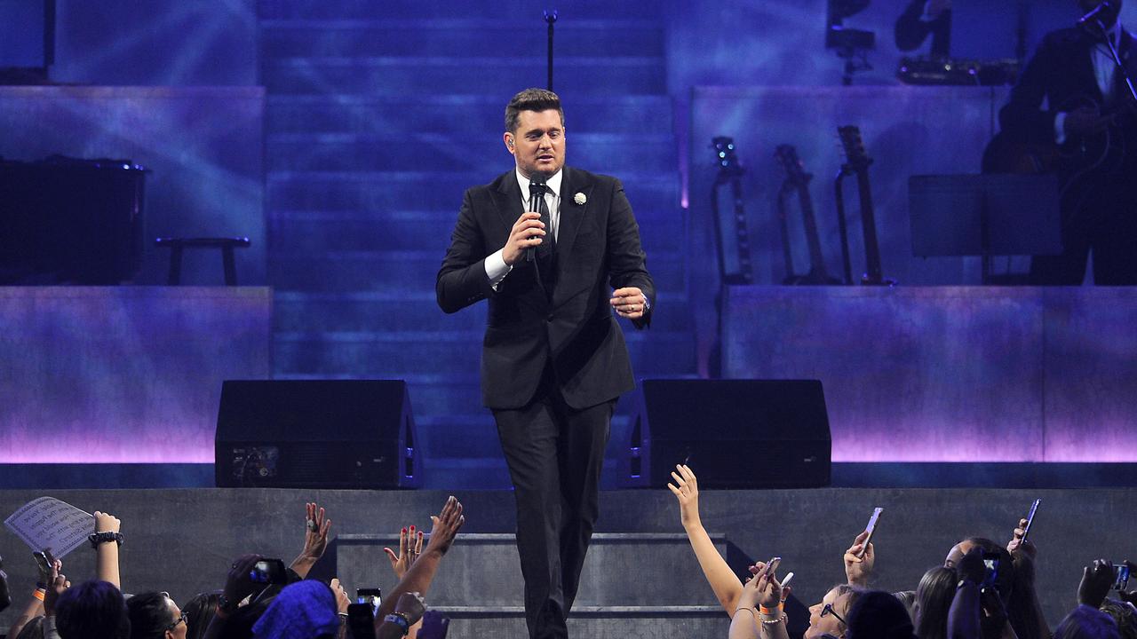 Michael Buble concert at Brisbane Entertainment Centre. Tuesday February 4, 2020. (AAP image, John Gass)