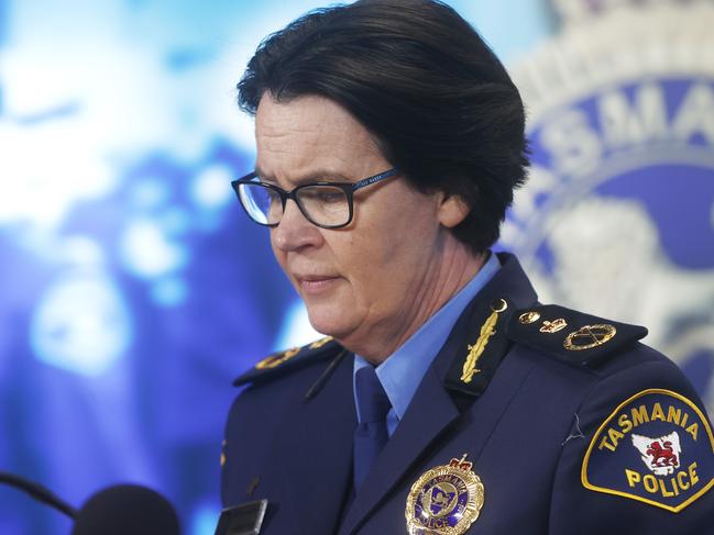 Tasmania Police Commissioner Donna Adams said she was “devastated” to hear the full details of disgraced cop Paul Reynolds. Picture: Nikki Davis-Jones