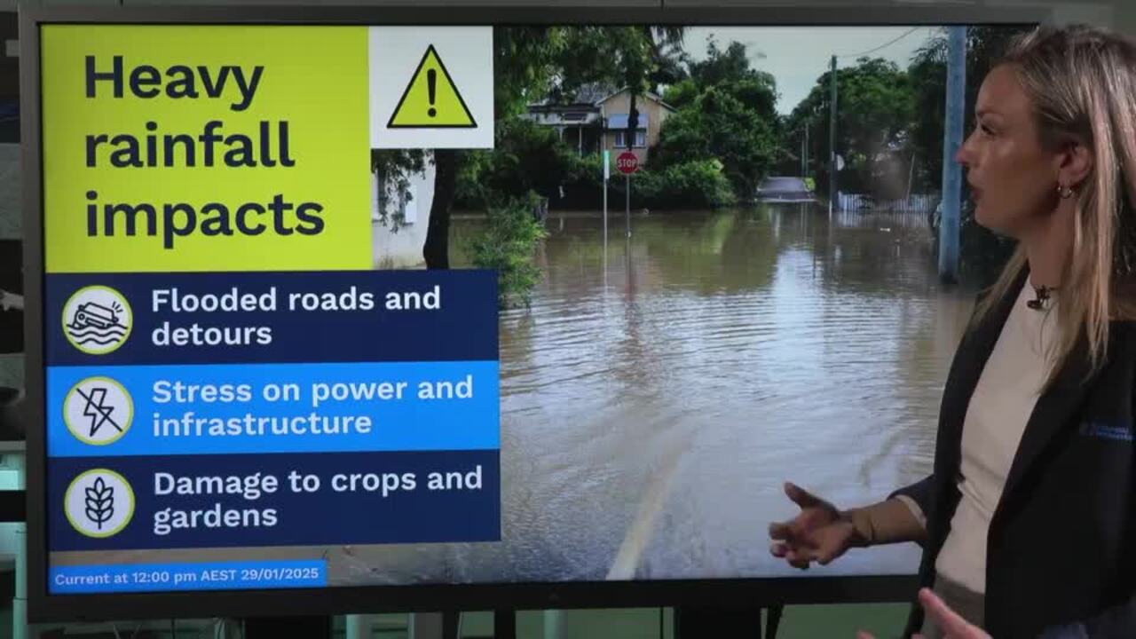 Tropical low and heavy rainfall impacting the North Tropical Queensland Coast