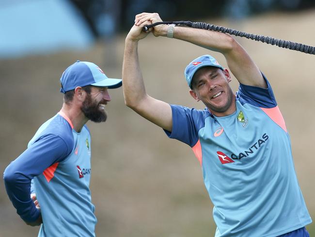 Scott Boland (right) has stayed ready for Australia despite not being required. Picture: Getty Images