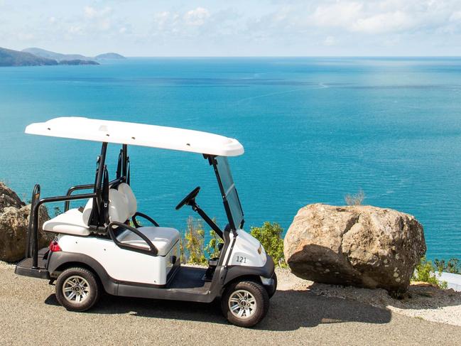 Hamilton Island golf buggy. Picture: Contributed.