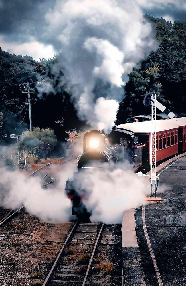 Take a scenic train ride on the region’s famous steam train from Gympie, through the picturesque Mary Valley and Dagun to Amamoor and back. Pictures: Infinity Flights Photography.