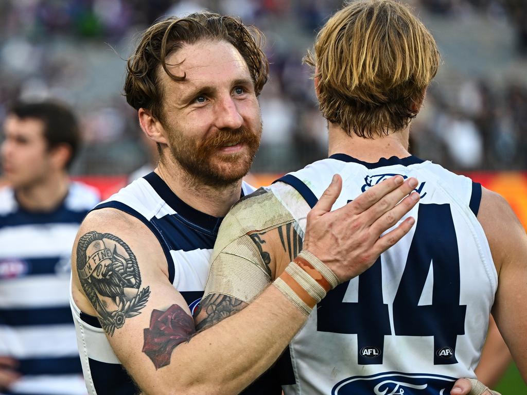 Zach Tuohy finally found footy happiness at Geelong. Picture: Getty