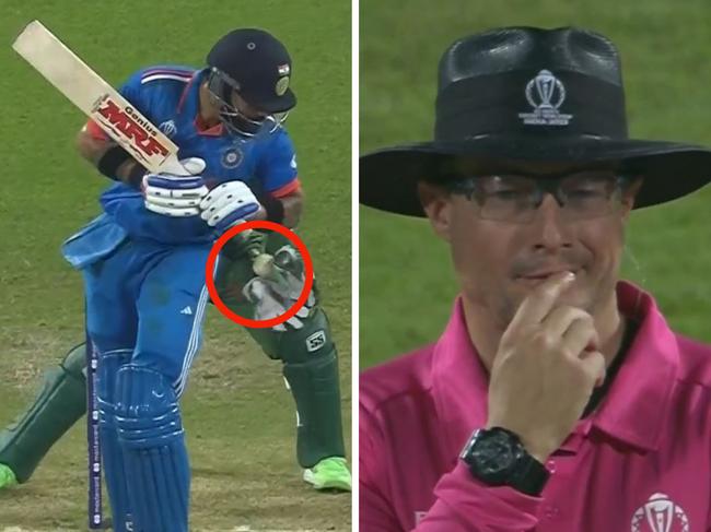 Virat Kohli might have been given a helping hand from the umpire. Picture: Supplied