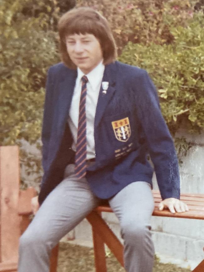 Mr Maxwell during his school years in New Zealand.