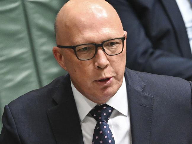 CANBERRA, AUSTRALIA, NewsWire Photos. NOVEMBER 16, 2023: Leader of the Opposition Peter Dutton during Question Time at Parliament House in Canberra. Picture: NCA NewsWire / Martin Ollman