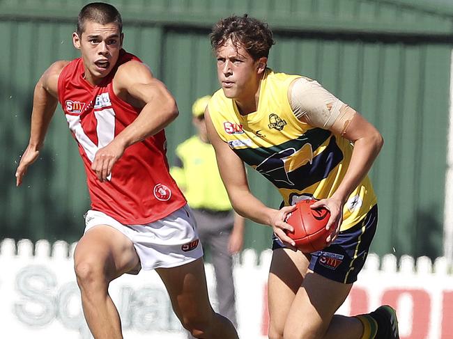 SANFL RESERVES - 29/04/18 - Eagles reserves player Connor McLeod who is the son of Adelaide Crows great Andrew McLeod. Picture SARAH REED