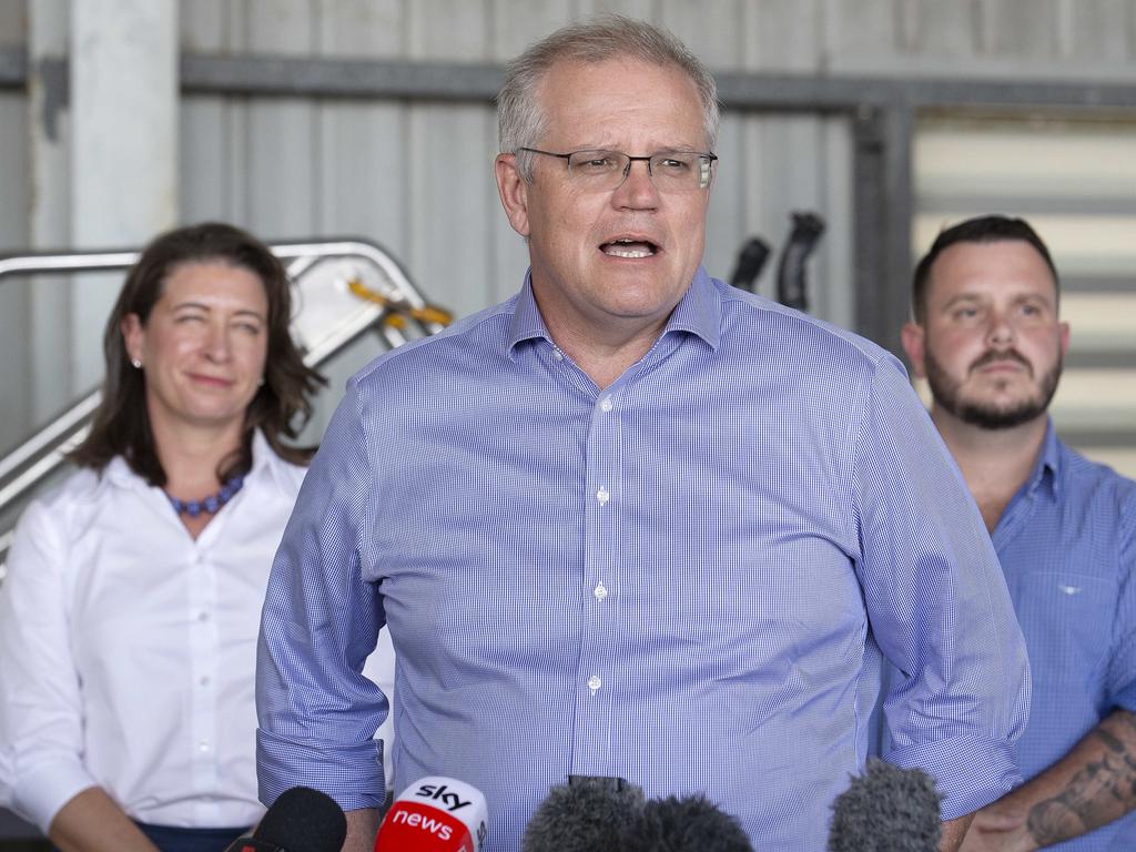 Prime Minister Scott Morrison in Townsville. Picture: NCA NewsWire / Sarah Marshall