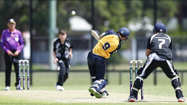 Harrison Najor batting for Merewether. Picture: Michael Gorton