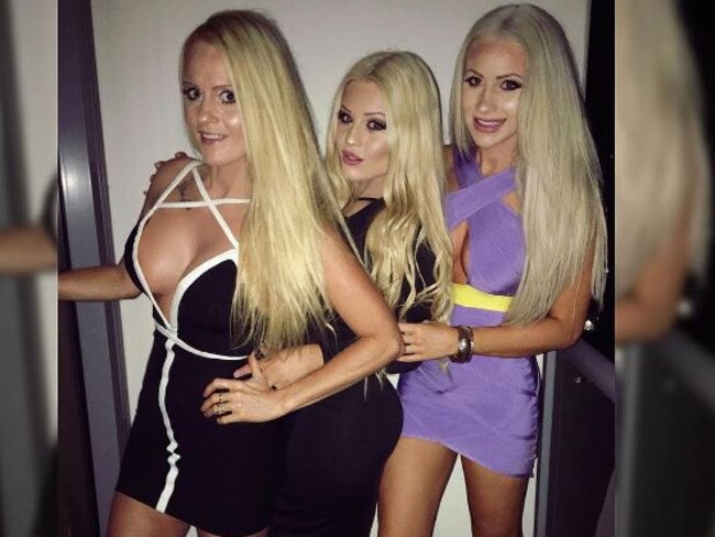 Three of a kind: Natalie Wardell, 45, (left) with her lookalike daughters Tamika, 19 (centre), and Jazmyne, 21. Picture: Instagram