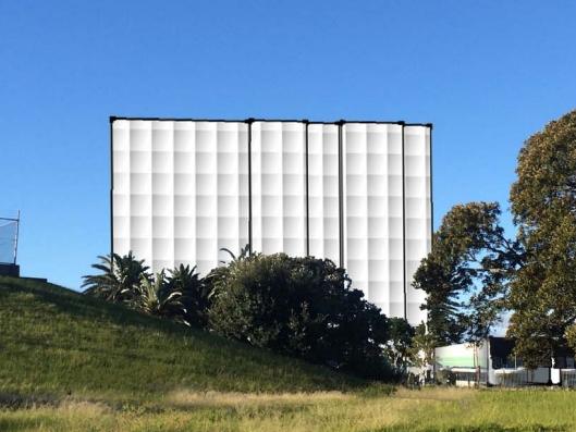 A mock up of two proposed 11-storey towers at Oxford St, Bondi Junction when seen from Centennial Park. Picture: Supplied