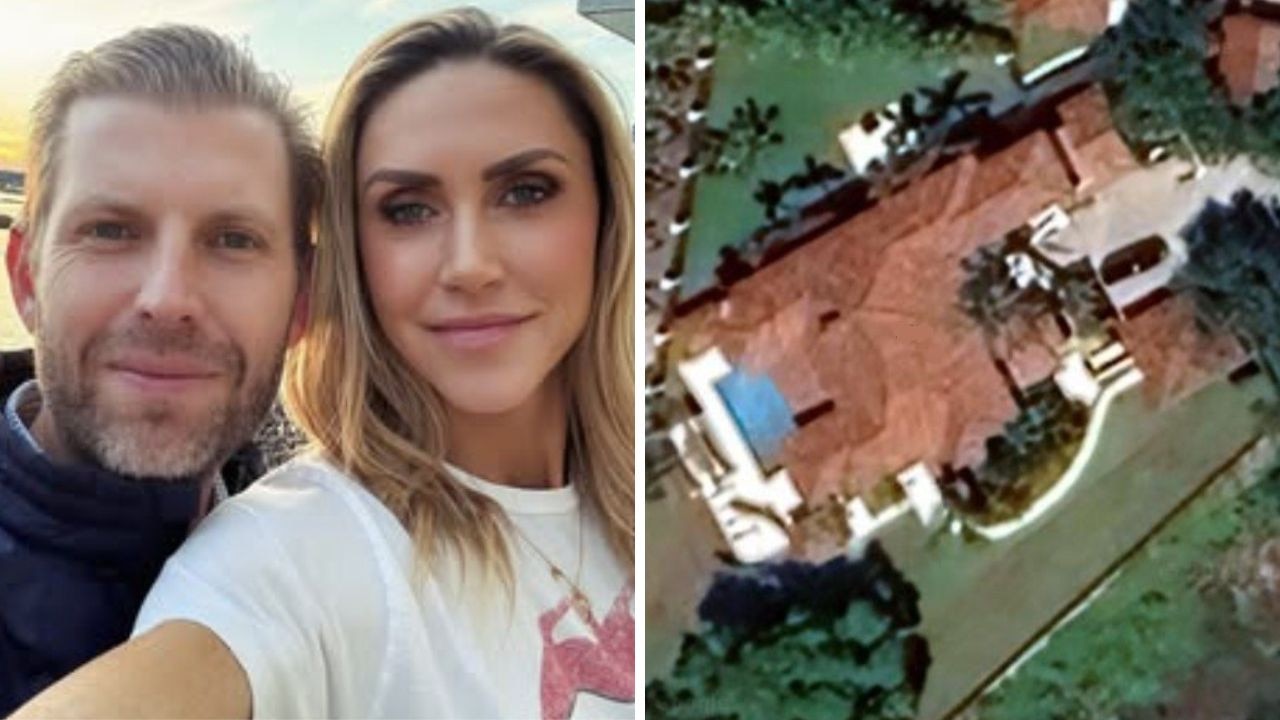 Inside Eric, Lara Trump’s $12m sprawling mansion. Picture: laraleatrump/Instagram; Google Maps