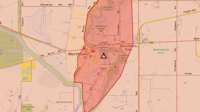 Residents in Murchison, Victoria have been told it is now too late to leave.