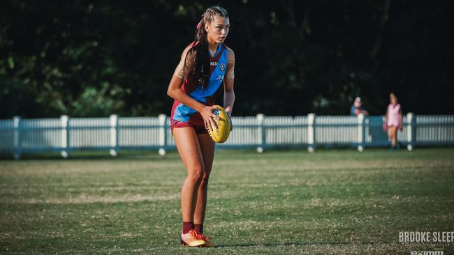 UQ QAFLW player Kadie Fletcher. Picture: Brooke Sleep Media