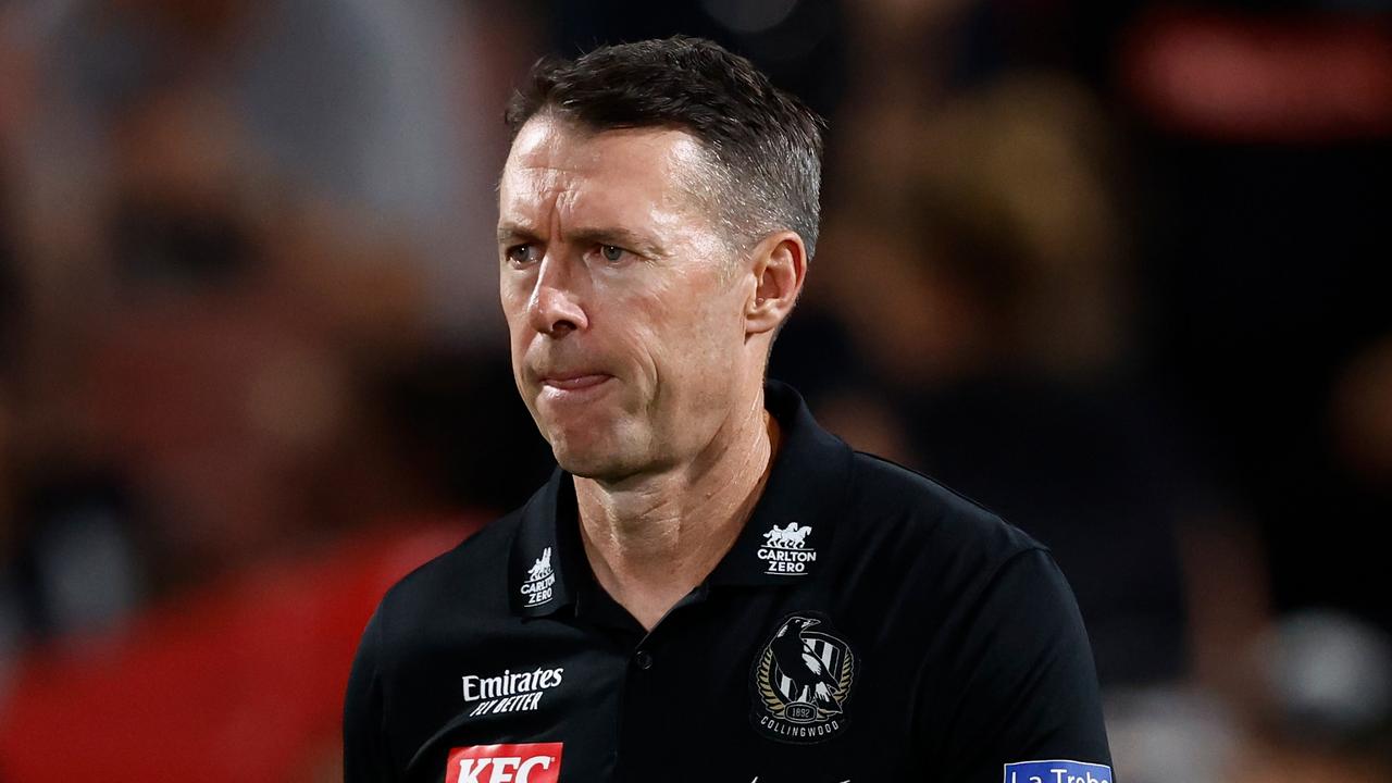 Collingwood coach Craig McRae says a mid-season loss to the Western Bulldogs in 2022 was a catalyst for Collingwood’s rapid rise to flag contenders. Picture: Michael Willson / Getty Images