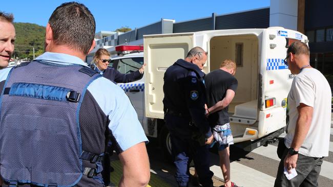 Police arrest Darren Rispen in Nelson Bay.