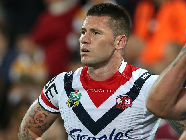 A shell-shocked Shaun Kenny-Dowall after his error led to a Brisbane try in the 2015 preliminary final. Picture: Adam Head