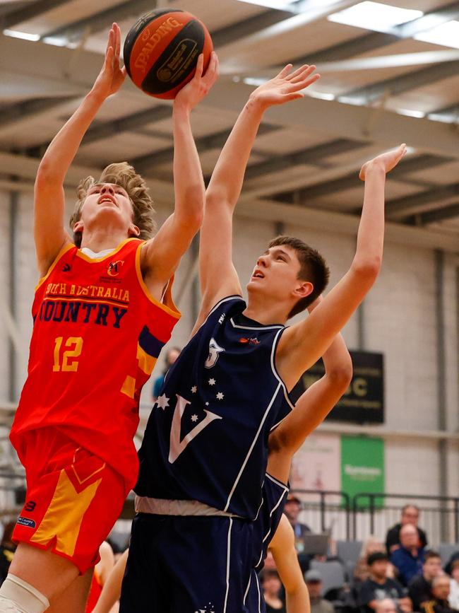 SA Country player Kale Matthews-Hampton during the boys Under-16 National Championships gold medal match. Picture: Jacob Crook